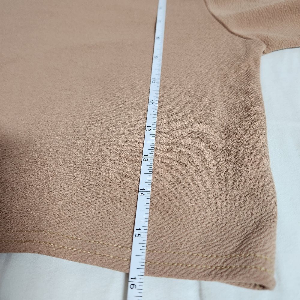 BOOHOO Tan Crop Top Festival Beach SZ 4 US - Picture 7 of 8